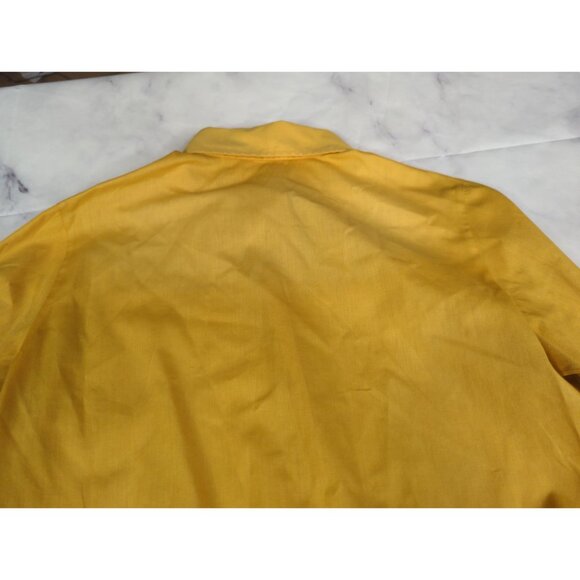 Vintage Lady Manhattan Womens Sz 14 Gold Button Down Long Sleeve Blouse Shirt - Picture 10 of 10